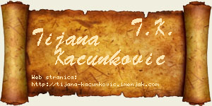 Tijana Kačunković vizit kartica